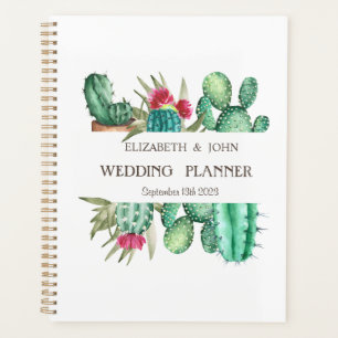 Agenda Cacto em Aquarela Pontos Polka