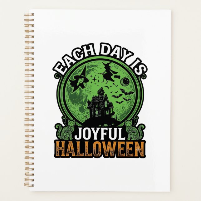 Agenda Cada Dia Alegre Casa Assombrada de Halloween Bruxa (Frente)