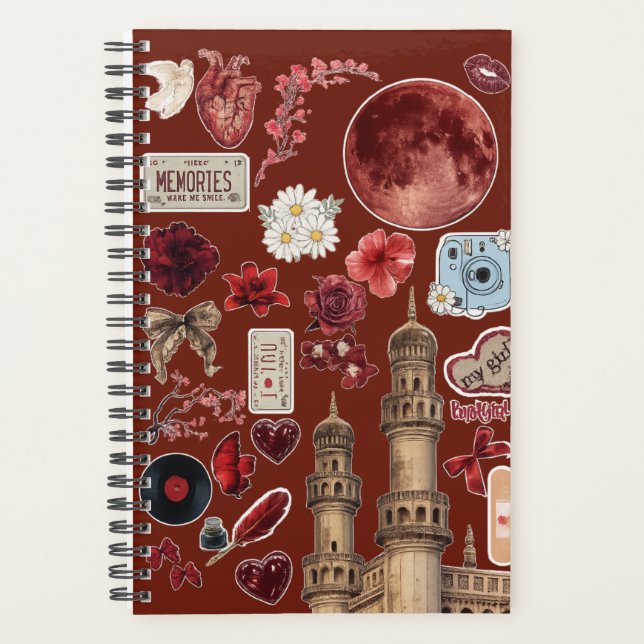Agenda caderno, bloco de notas, registro (Frente)