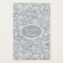 Caderno Bullet Journal Calmante Poeira Azul com Ro
