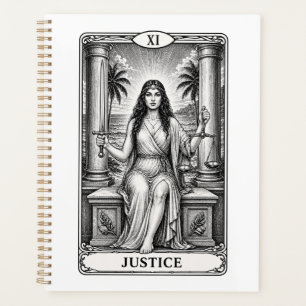 Agenda Caderno - Carta de Tarot Justiça