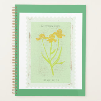 Agenda Caderno Clássico Mustard Seeds 16,5 cm x 22,2 cm