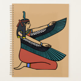 Agenda Caderno de Arte em Relevo Dourado da Rainha Egípci