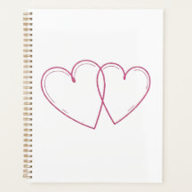 Caderno de Corações Entrelaçados Planner