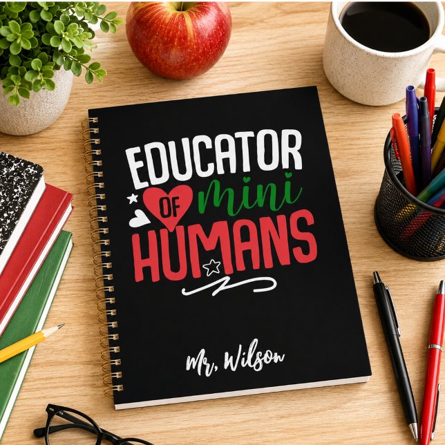 Agenda Caderno de Educador de Humanos Miniatura – Profess (Educator of Mini Humans Notebook – Funny Teacher)