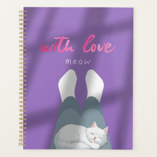 Agenda Caderno de Gato Aconchegante "Com Amor, Meow"