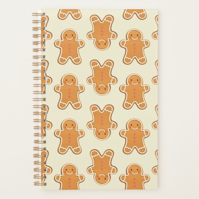 Agenda Caderno de Natal de Biscoitos de Gengibre (Frente)