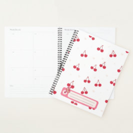 Agenda Caderno de Planeamento Escolar Cherry Hearts para