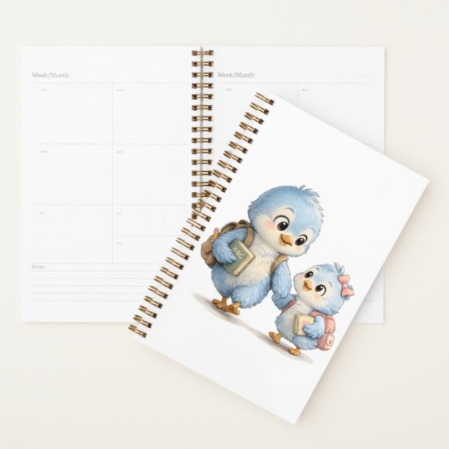 Agenda Caderno Diário de Planejamento Blue Bird (Exibição)