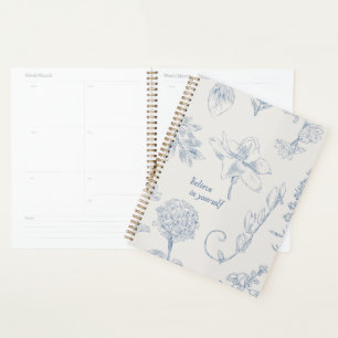 Agenda Caderno Digital Floral – “Acredite em Si Mesmo”