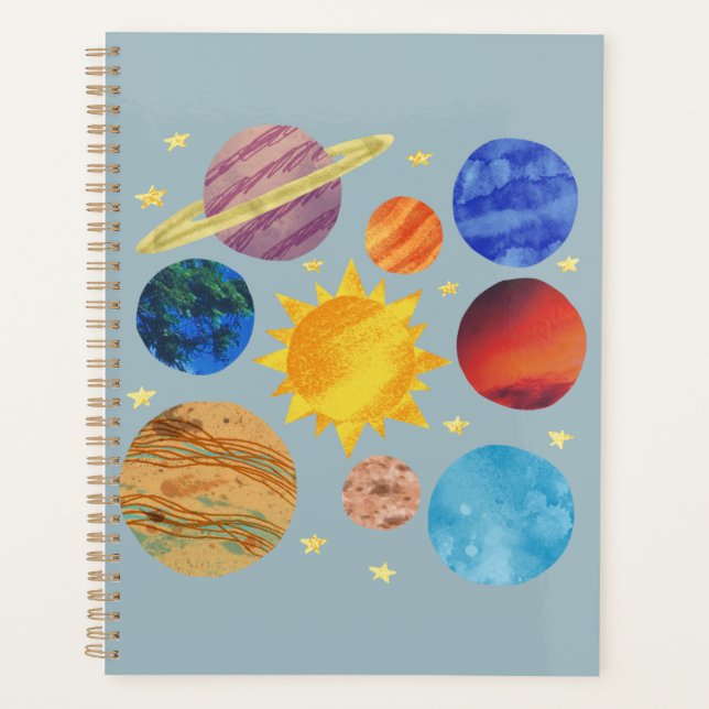 Agenda Caderno do Sistema Solar | Educacional Planetas Es (Frente)