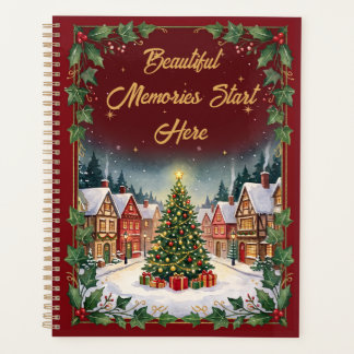Agenda Caderno Espiral de Natal da Aldeia de Inverno Acon