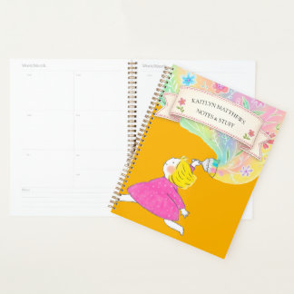 Agenda Caderno Espiral Floral de Flor Silvestre em Aquare