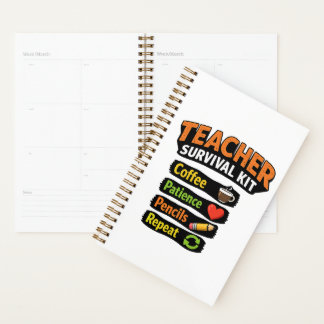 Agenda Caderno Espiral Kit de Sobrevivência para Professo