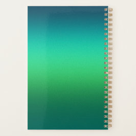 Agenda Caderno Espiral Moderno Mini com Gradiente de Verd
