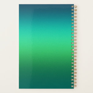 Agenda Caderno Espiral Moderno Mini com Gradiente de Verd