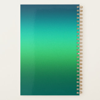 Agenda Caderno Espiral Moderno Mini com Gradiente de Verd