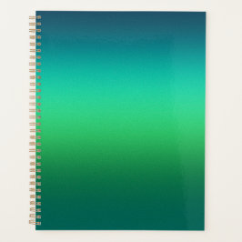Agenda Caderno Espiral Moderno Mini com Gradiente de Verd