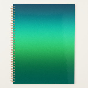 Agenda Caderno Espiral Moderno Mini com Gradiente de Verd