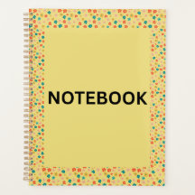 Caderno Floral Amarelo | Flores Pequenas e Colorid