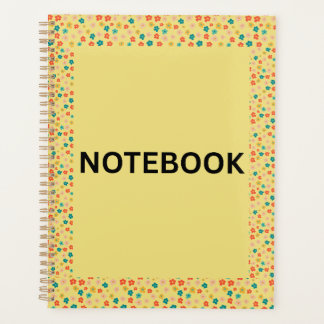 Agenda Caderno Floral Amarelo | Flores Pequenas e Colorid