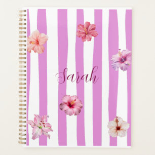 Agenda Caderno floral de aquarela de lavanda personalizad