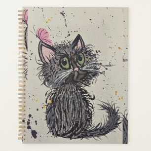 Agenda Caderno Gato Assustador