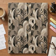 Caderno Geométrico Abstrato Neutro Elegante