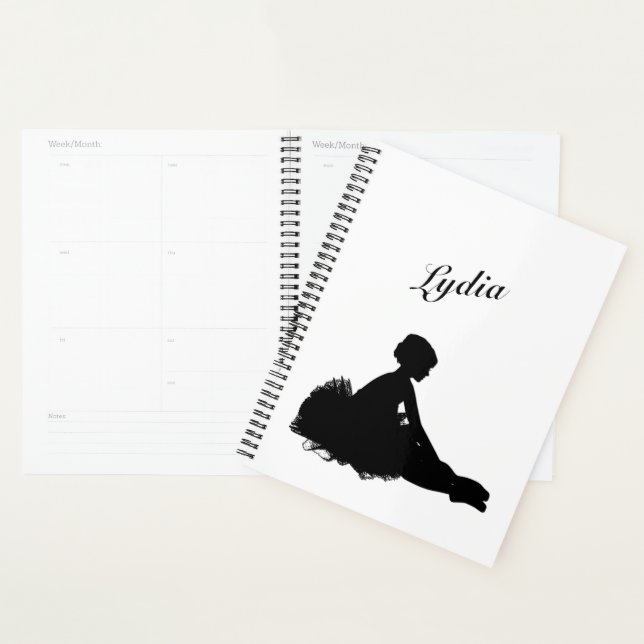 Agenda Caderno Personalizado Bailarina Cansada com Nome (Exibição)