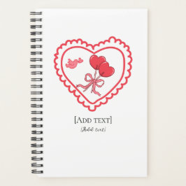 Agenda Caderno Personalizado Sweet Heart Lollipop & Bird