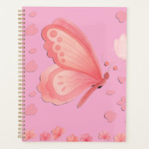 Caderno Planeador Estético Rosa