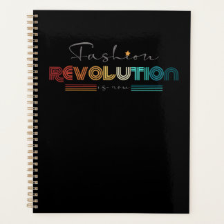 Agenda Caderno Tipográfico Retro Fashion Revolution