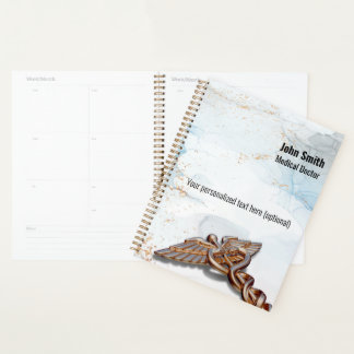 Agenda Caduceus Rosa Dourado Luxury Marble