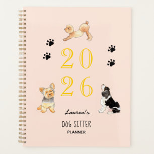 Agenda Cães de aquarela, leitor de 2025 de Cães de Cama