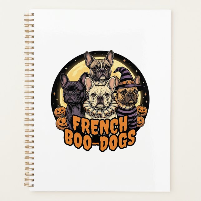 Agenda Cães de Boo Franceses Design de Bulldog Francês de (Frente)