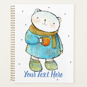 Agenda Café Adorando Urso Polar Personalizado