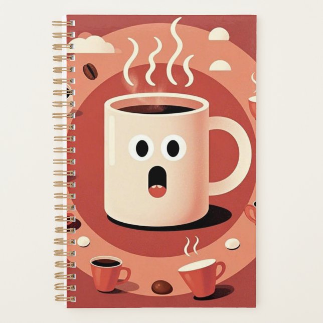 Agenda Café da Cartoon Cachorro Engraçado (Frente)