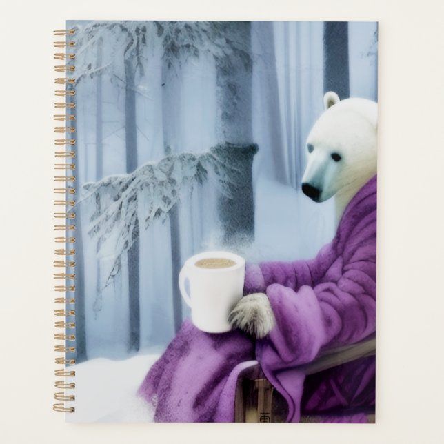 Agenda Café de Bebendo de Urso Polar (Frente)