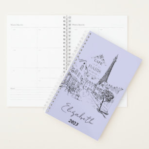 Agenda Cafe Paris personalizado, ano personalizado