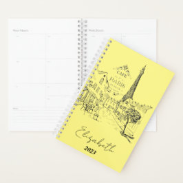 Agenda Café Paris personalizado, ano personalizado