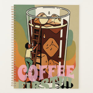 Agenda Café Primeiro - Arte De Café Com Ice Retroativa