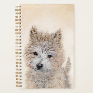 Agenda Cairn Terrier Puppy Painting - Arte Original De Cã