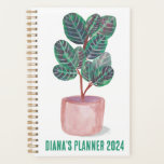 Agenda Calathea Prayer Plant Watercolor<br><div class="desc">Olá! Espero que goste desta design de arte original. Adicione seu próprio texto,  altere as cores ou fontes para personalizá-lo. Procure mais designs no meu compro. Se quiser algo personalizado,  por favor,  avise-me.</div>