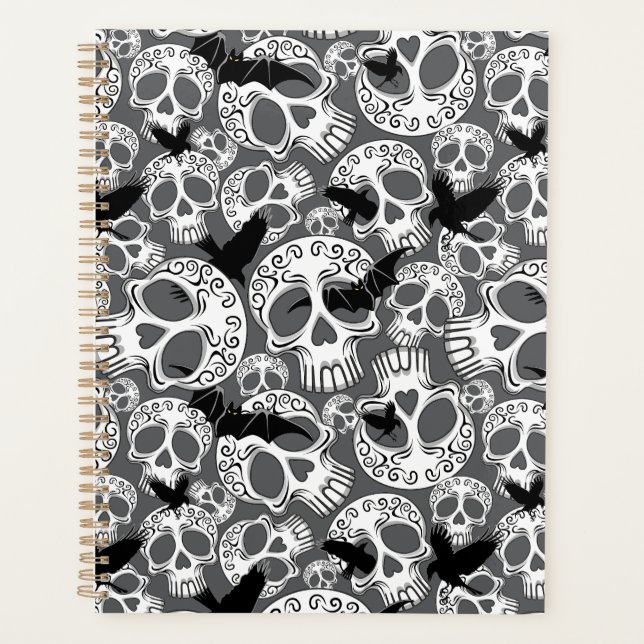 Agenda Calaveras Decorativas do Halloween (Frente)