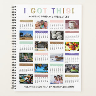 Agenda Calendário 2020 Recebi Estas Metas Fotos Personali
