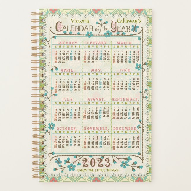 Agenda Calendário 2023 (Consulte Descrição da Versão Mais (Frente)