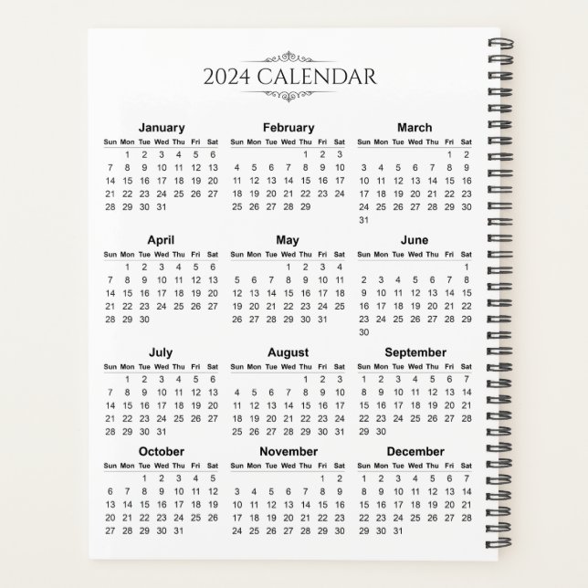Agenda Calendário 2024 Simples, Mas Elegante | Planner (Verso)