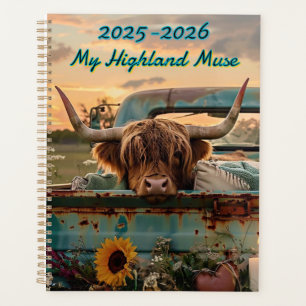 Agenda Calendário Customizável da Vaca das Terras Altas R