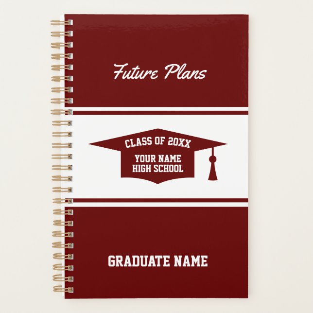 Agenda Calendário de presentes de ano de classe de gradua (Frente)