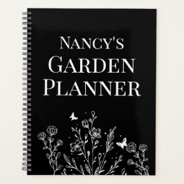 Agenda Calendário do Jardineiro Floral Preto